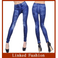 New 2015 Denim Slim Leggings Skinny Jeans Woman Elastic Fashion Punk Jeggings Leggings For Women Studded Skull Pants